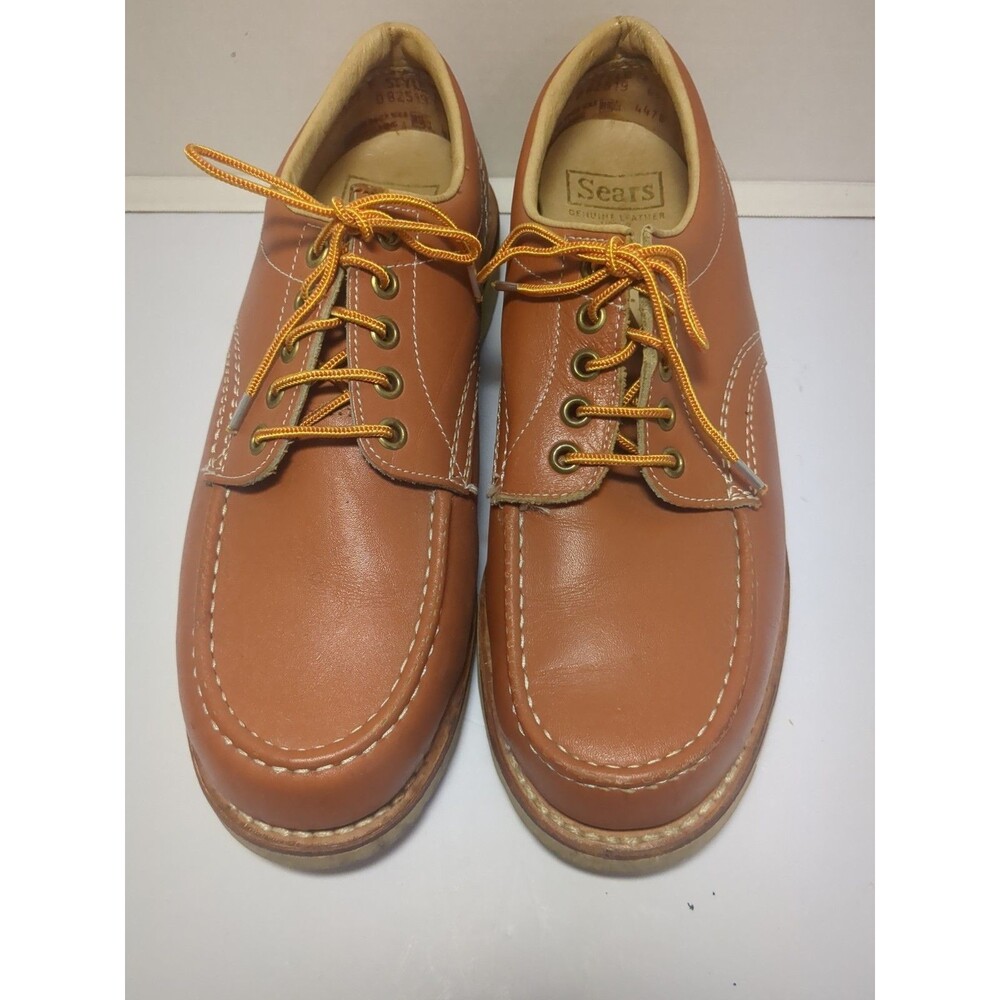Vintage Men's Sears Leather Work Shoe Sz 9 EUC